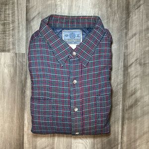 American Hero Quilted Lined Long Sleeve Button Down Shirt Jacket - XL